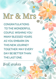 Mr and Mrs wedding day, Camieroseuk handmade cards for couples