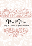 Congratulations on your nuptials, Camieroseuk handmade cards for couples