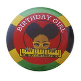 Jamaican theme button badge 75mm, CamieRoseUk, wholesale (10 per pack)