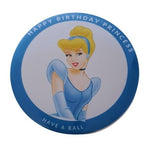 Cinderella birthday badge, CamieRoseUk, wholesale (10 per pack)