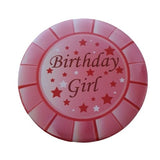 Birthday boy badge, birthday girl badge, CamieRoseUK, handmade buttons