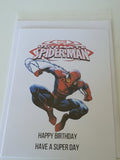 Spiderman birthday card, customised cards at CamieRoseUK