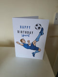 Happy birthday sport Football card, handmade, customised cards