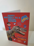 Dinosaur birthday card for a nephew, handmade cards, customised cards, A5 card