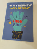 High five  birthday card for Nephew, CamieRoseUK designs