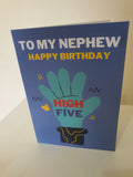 High five  birthday card for Nephew, CamieRoseUK designs