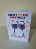 Cheers to the best uncle birthday card, cards for him, CamieRoseUK