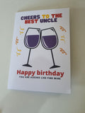 Cheers to the best uncle birthday card, cards for him, CamieRoseUK