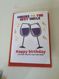 Cheers to the best uncle birthday card, cards for him, CamieRoseUK