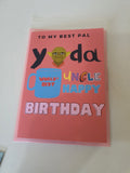 Yoda best uncle birthday card, star wars, mandalorian birthday card