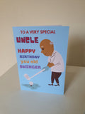 Old swinger birthday card for uncle, funny cards, handmade