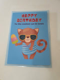 Coolest cat birthday card, funny cards, handmade, CamieRoseUK