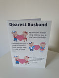 Husband birthday card, sentimental cards, handmade cards