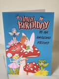 Friendship birthday cards, Fairies, wholesale (10 per pack) CamieRoseUK