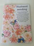 Floral sympathy card, handmade cards at CamieRoseUK