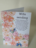 Floral sympathy card, handmade cards at CamieRoseUK