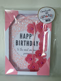 Luxury boxed birthday card, Simply peachy, CamieRose design, handmade cards