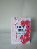 Luxury boxed birthday card, Simply peachy, CamieRose design, handmade cards