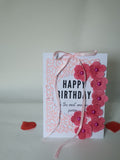 Luxury boxed birthday card, Simply peachy, CamieRose design, handmade cards