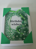 Luxury boxed birthday card, veggie bloom, handmade card, CamieRoseuk designs