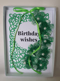 Luxury boxed birthday card, veggie bloom, handmade card, CamieRoseuk designs