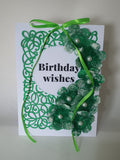 Luxury boxed birthday card, veggie bloom, handmade card, CamieRoseuk designs