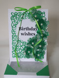 Luxury boxed birthday card, veggie bloom, handmade card, CamieRoseuk designs