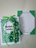 Luxury boxed birthday card, veggie bloom, handmade card, CamieRoseuk designs