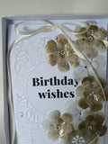 Luxury boxed birthday card, Winter rose, CamieRose designs, handmade cards