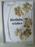 Luxury boxed birthday card, Winter rose, CamieRose designs, handmade cards