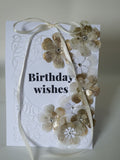 Luxury boxed birthday card, Winter rose, CamieRose designs, handmade cards