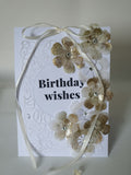 Luxury boxed birthday card, Winter rose, CamieRose designs, handmade cards