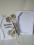 Luxury boxed birthday card, Winter rose, CamieRose designs, handmade cards