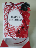 Luxury boxed birthday card, Rose bush, Handmade birthday cards, CamieRoseUK designs