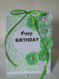 Luxury birthday boxed card, Ida rose, handmade card, CamieRose designs