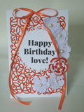 Luxury boxed birthday card for her, autumn dreams, handmade cards, CamieRoseUK designs