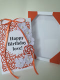 Luxury boxed birthday card for her, autumn dreams, handmade cards, CamieRoseUK designs