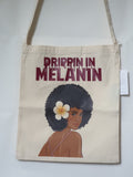 Dripping in Melanin tote bag, empowered totes, CamieRoseUK