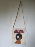 Dripping in Melanin tote bag, empowered totes, CamieRoseUK