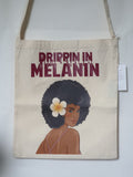 Dripping in Melanin tote bag, empowered totes, CamieRoseUK