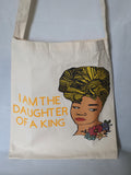 Daughter of a King empowered tote bag, christian bags