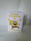 Sponge Bob square pants birthday card, CamieRoseUK, personalised cards