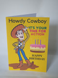 Woody birthday card, kids character card, Camierose designs