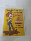 Woody birthday card, kids character card, Camierose designs