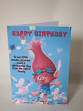 Troll poppy birthday cards, CamieRoseUK, handmade cards