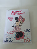 Minnie mouse birthday card for daughter, grandaughter, handmade cards