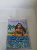 Moana birthday card, birthday girl, CamieRoseUK handmade