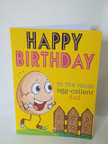 Egg-cellent dad birthday card, funny cards, wholesale (Pack of 10), CamieRoseUK