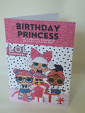 Lol surprise birthday card, handmade cards, CamieRoseUK