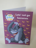 Funny let's not go bananas card, birthday card, quirky cards